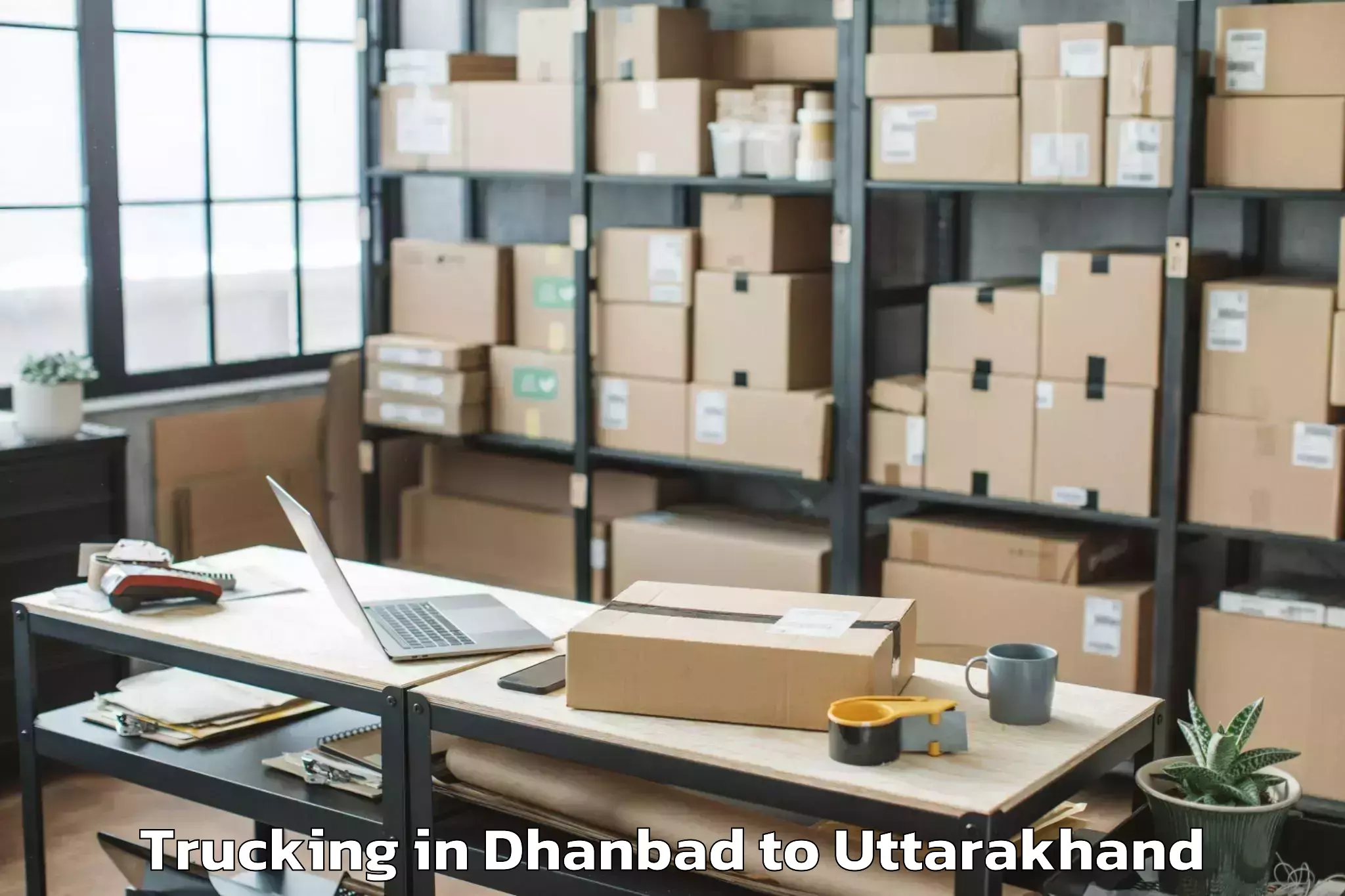 Dhanbad to Ghansali Trucking Booking